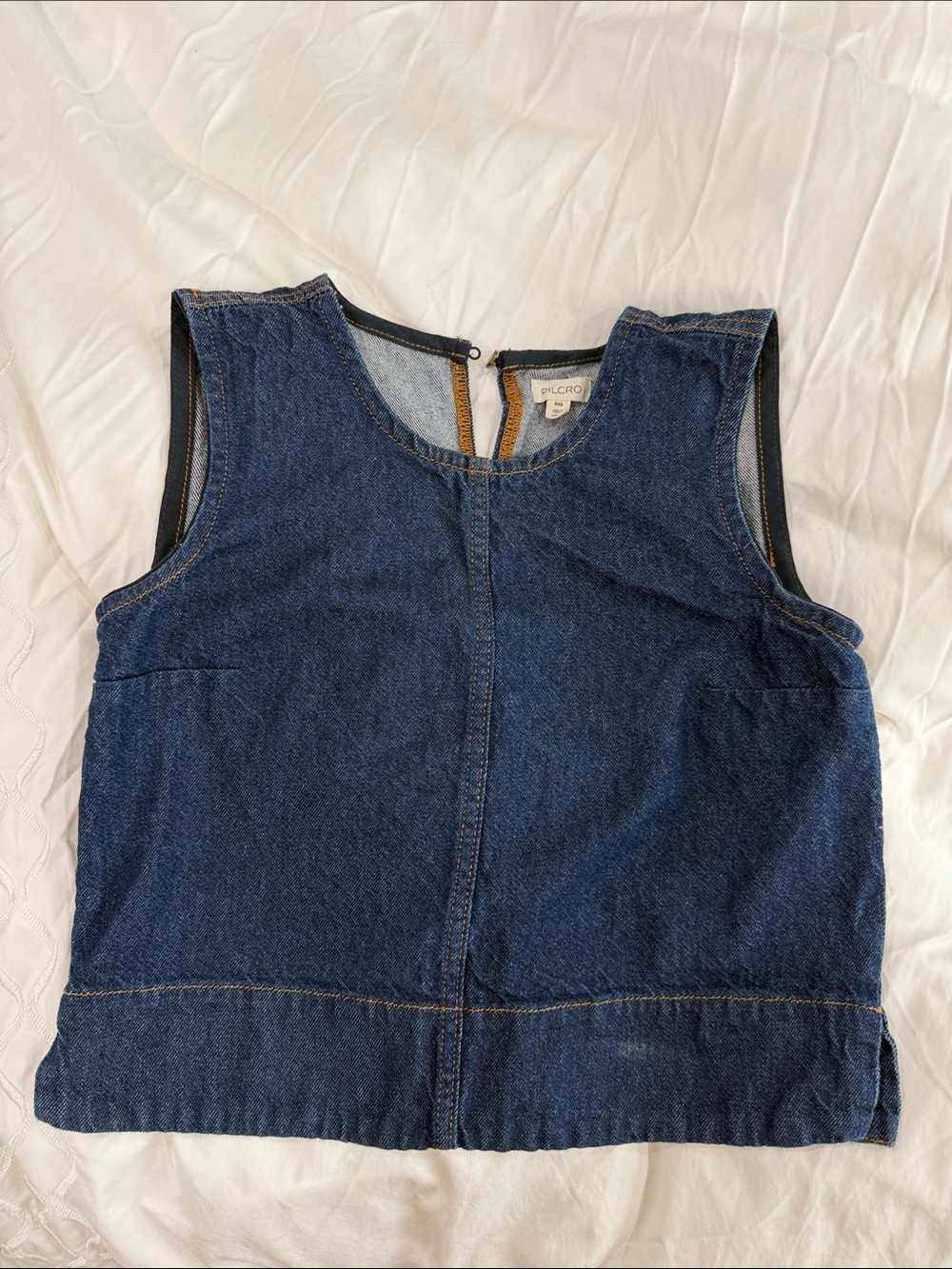 Pilcro women’s Dark Blue Denim Sleeveless One-Piece